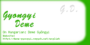gyongyi deme business card